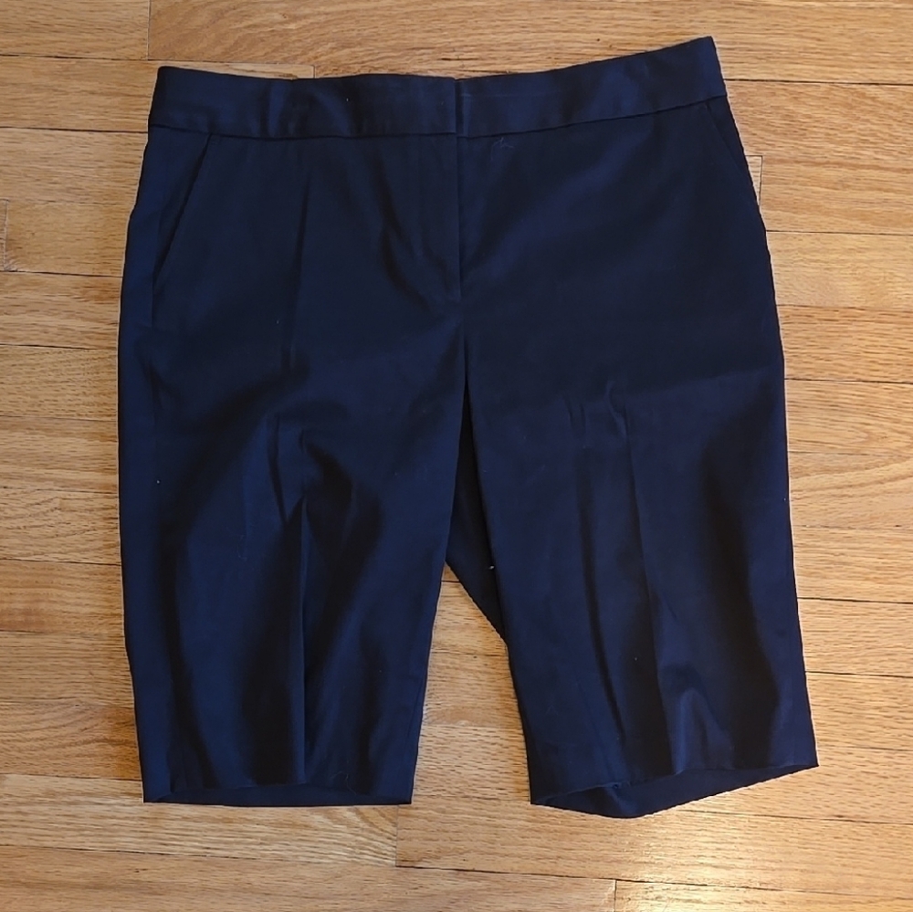 Classiques Entier Blue Bermuda Shorts Tailored Cotton Blend